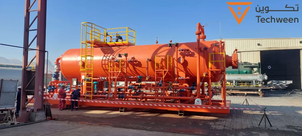 Design, Fabrication and Commissioning of Three phase Separator. ASME U Stamp 
