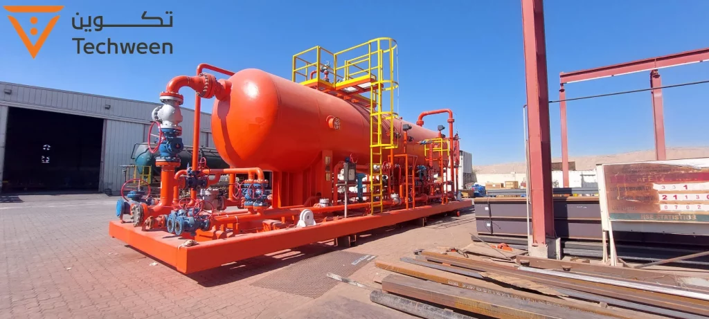 Design, Fabrication and Commissioning of Three phase Separator. ASME U Stamp 