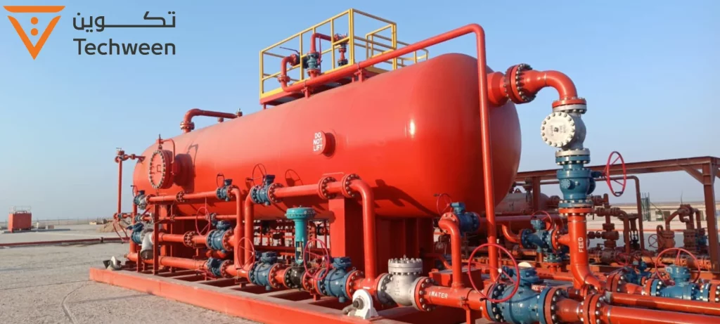 Design, Fabrication and Commissioning of Three phase Separator. ASME U Stamp 